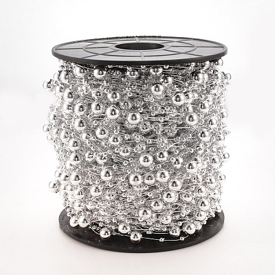 ABS Plastic Imitation Pearl Beaded Trim Garland Strand AJEW-S071-01G-1
