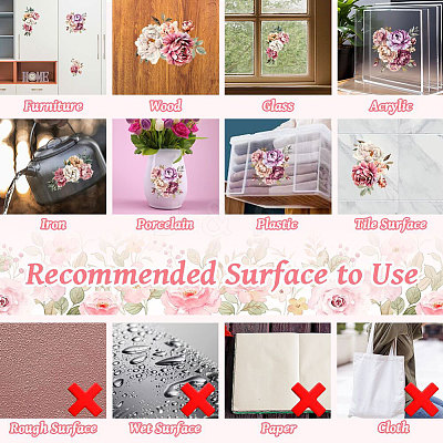 3 Sheets 3 Styles PVC Waterproof Decorative Stickers DIY-WH0404-619-1