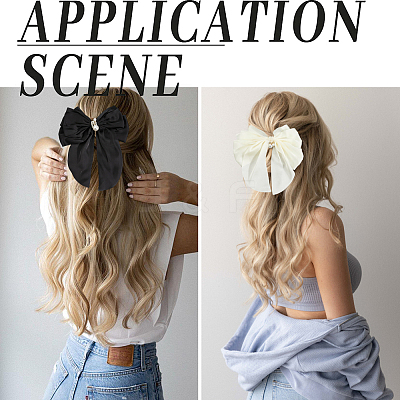 4Pcs 4 Styles Cloth Bowknot Alligator Hair Clips PHAR-SP0001-17A-1