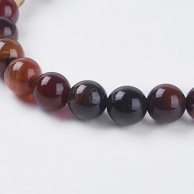 Natural Agate Beads Strands X-G-G515-6mm-04-1