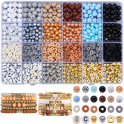 DIY ABS Plastic & Polymer Clay & CBB Beads Jewelry Making Finding Kits DIY-WH20010-20B-1