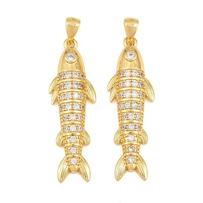Brass Micro Pave Cubic Zirconia Pendants CU-CBAB3AD-10G-01-1