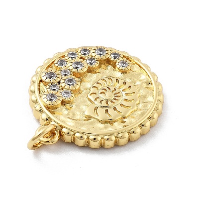 Brass Micro Pave Cubic Zirconia Pendants KK-Z098-18G-1