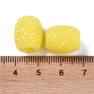 Opaque Resin European Jelly Colored Beads RESI-B025-02A-07-1