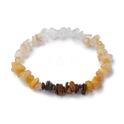 Gemstone Stretch Bracelet BJEW-JB11012-06-1