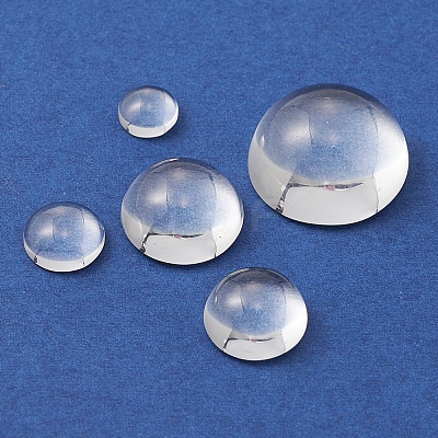56Pcs 5 Styles Transparent Glass Cabochons GGLA-FS0001-03-1
