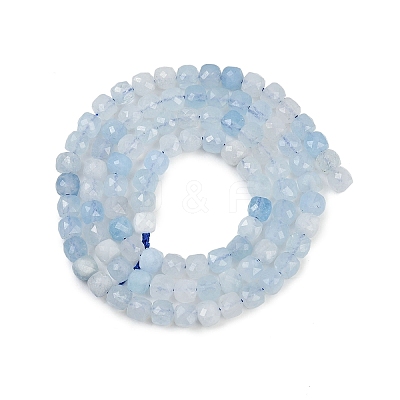 Natural Aquamarine Beads Strands G-L625-B02-4x4mm-1