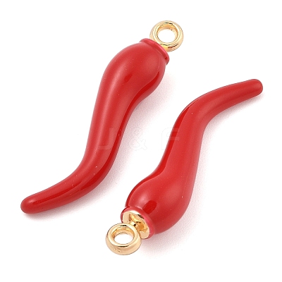 Rack Plating Alloy Enamel Pendants PALLOY-R451-07G-03-1