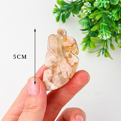 Natural Cherry Blossom Agate Display Decorations G-PW0004-28-1