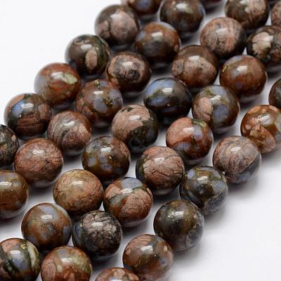 Natural Glaucophane Beads Strands G-K209-04A-10mm-1