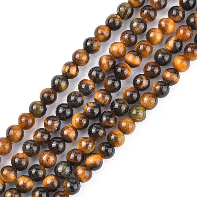 Natural Tiger Eye Beads Strands G-G099-3mm-4-1