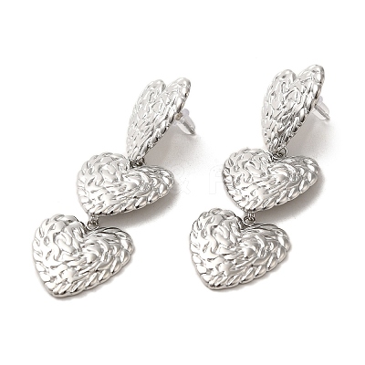 Non-Tarnish 304 Stainless Steel Dangle Stud Earrings EJEW-Q796-01P-1