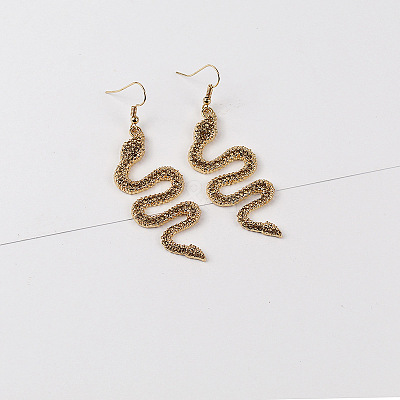 Alloy Rhinestone Dangle Earrings FS-WGB3D7E-08-1