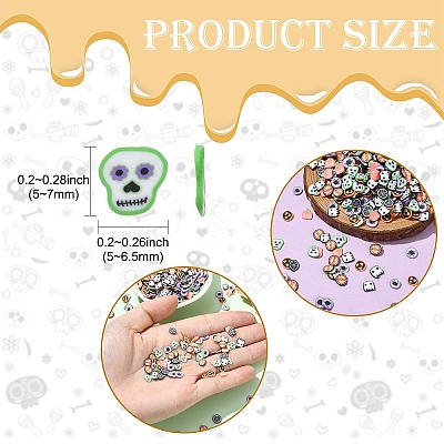 200G Halloween Theme Handmade Polymer Clay Cabochons CLAY-CJ0001-98-1