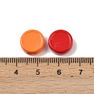 Baking Paint Opaque Acrylic Beads OACR-F014-06-1