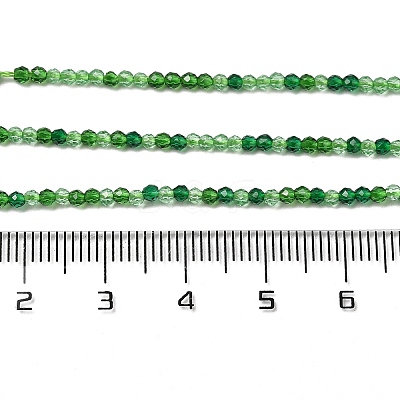 Transparent Glass Beads Strands X-GLAA-H027-01G-1