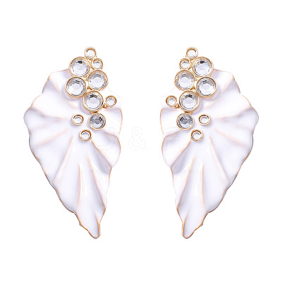 Alloy Enamel & Crystal Rhinestone Stud Earrings WG56AC9-01-1