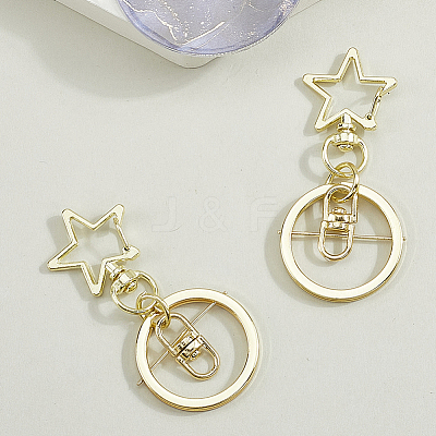 18Pcs Alloy Swivel Keychain Clasps KEYC-SP0001-48A-G-1