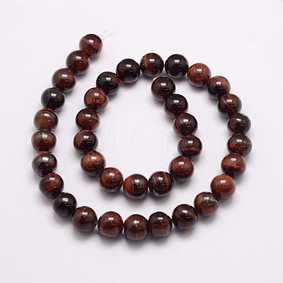 Natural Tiger Eye Bead Strands G-P230-14-8mm-1
