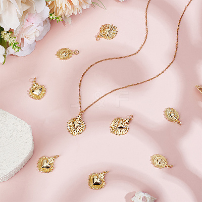 12Pcs 3 Styles Brass Pendants KK-BBC0017-81-1