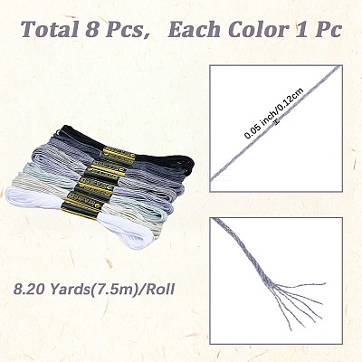 1 Bag 6-Ply Cotton Embroidery Floss DIY-DJ0005-19-1