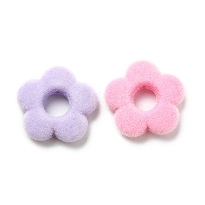 Flocky Acrylic Bead Frames OACR-E020-15-1