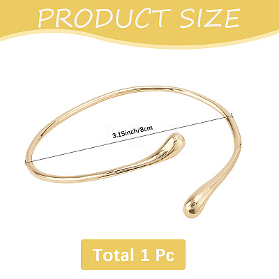1Pcs Alloy Arm Cuff Bangles for Women AJEW-GF0010-92G-01-1