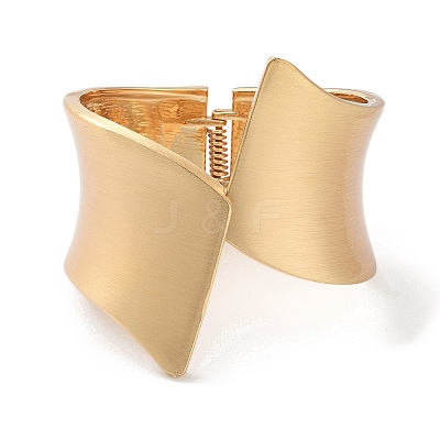 Alloy Wide Hinged Bangles BJEW-C058-02A-G-1