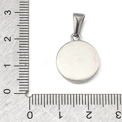 Textured 304 Stainless Steel Pendants STAS-A140-02P-7-1