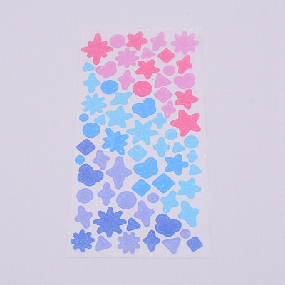 Waterproof Laser Plastic Self Adhesive Stickers DIY-TAC0005-66-1