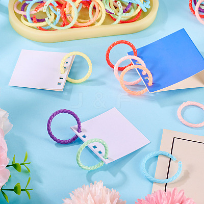 140Pcs 7 Colors Plastic Twisted Loose Leaf Book Binder Hinged Rings FIND-TA0008-27-1