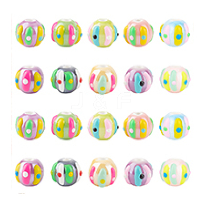 20Pcs 10 Colors Handmade Porcelain Beads PORC-PH0001-40-1