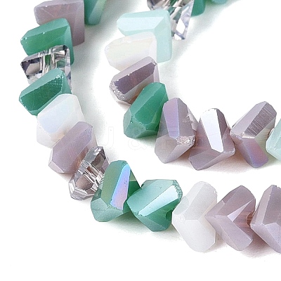 Mixed Styles Electroplate Glass Beads Strands EGLA-Q135-03A-C03-1