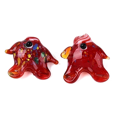 Handmade Lampwork Beads LAMP-T023-16O-1