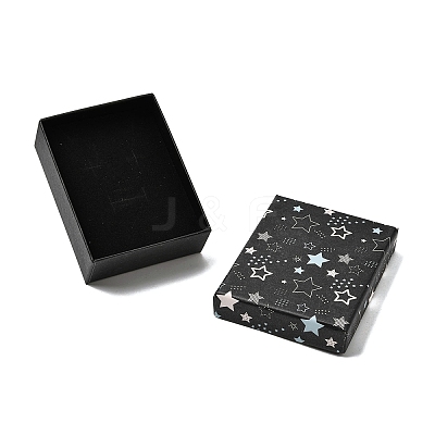 Star Print Paperboard Jewelry Gift Boxes CON-K016-01D-1