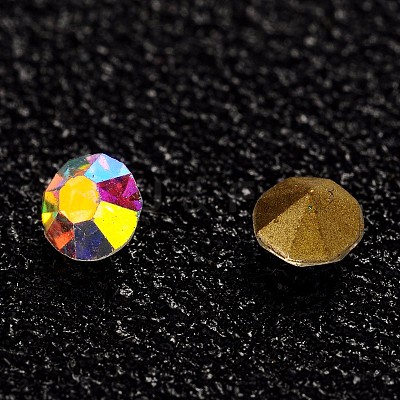 Glass Pointed Back Rhinestone CR3mm11Y-1-1