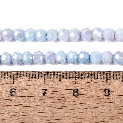 Anti-Tarnish Electroplate Glass Beads Strands EGLA-ZX010-4mm-07-1