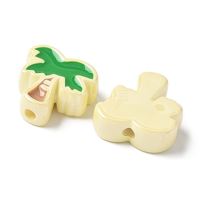 10Pcs Acrylic Enamel Beads OACR-H048-01A-01-1