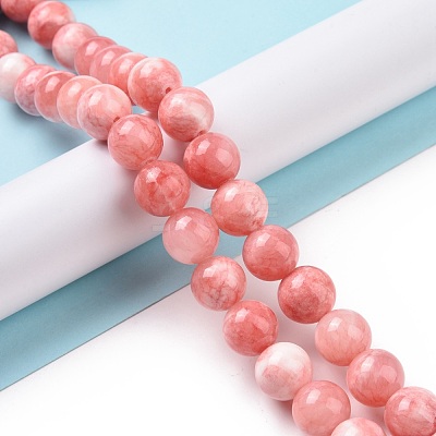 Natural Persian Jade Beads Strands G-D434-8mm-30-1