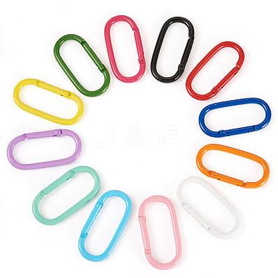 10Pcs Alloy Spring Gate Rings FIND-TA0009-25D-1