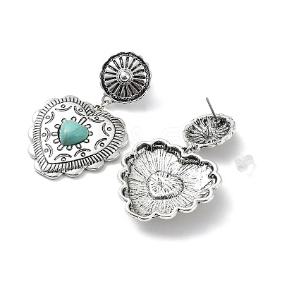 Valentine's Day Heart Jewelry for Women EJEW-K262-01A-AS-1