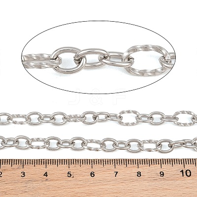 304 Stainless Steel Figaro Chains SA-CBA6E2D-01P-1