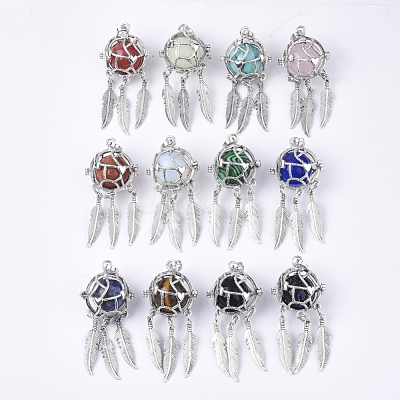 Alloy Cage Big Pendants G-S246-17-1