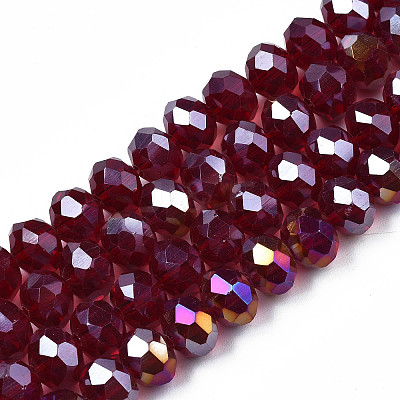 Electroplate Glass Beads Strands EGLA-A034-T1mm-B29-1