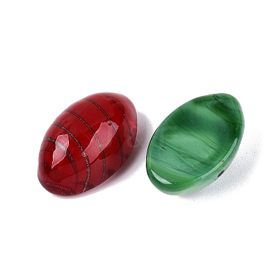 24Pcs Mxied Styles Handmade Lampwork Oval Display Decorations LAMP-N034-30-1