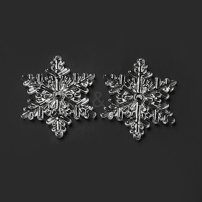 Christmas Transparent Acrylic Connector Charms TACR-P003-01B-1