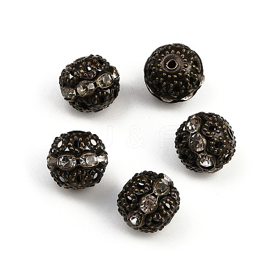 Brass Rhinestone Beads RB-A011-12mm-01AB-NF-1