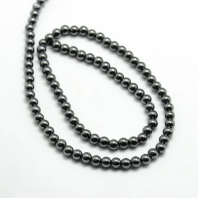 Grade AAA Magnetic Synthetic Hematite Round Bead Strands G-G644-B-11-1