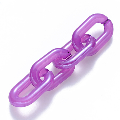 Imitation Jelly Acrylic Linking Rings OACR-S036-006A-F03-1