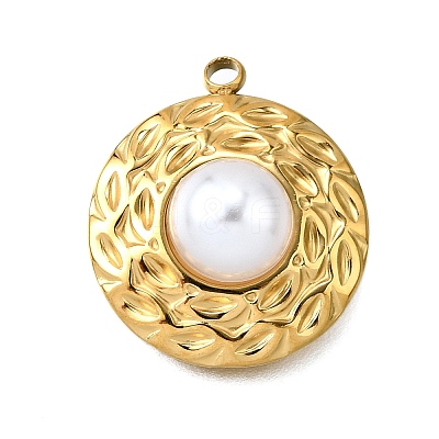 Plastic Pearl Pendants STAS-Q360-03I-G-1